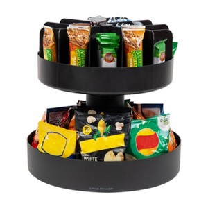 Mind Reader 2-Tier Snack Carousel Black: Coffee Bar & Maker Accessories, Caddy, Filters Replacement - 1 of 4