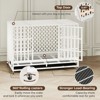 XBRIGH 48-Inch Heavy Duty Tin Dog Crate with Wheels, Sturdy Door Lock, Double Doors and Removable Tray Design - 4 of 4