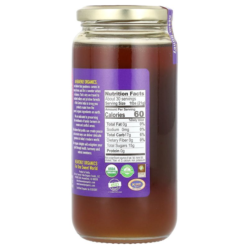 Heavenly Organics 100% Organic Neem Honey, Raw & Unfiltered, 22 oz (624 g), 2 of 3