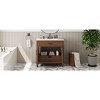 Ridstar 36 in. W Brown Bathroom Storage Cabinet with 2 Soft Close Doors and 3 Drawers - 4 of 4