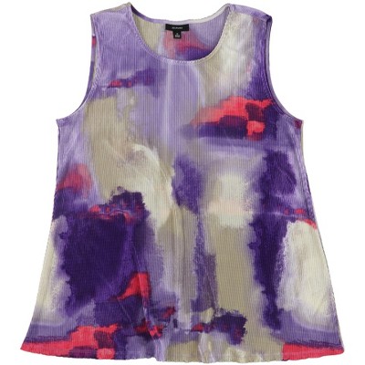 Alfani Womens Pleated Sleeveless Blouse Top