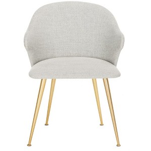 Edmond Poly Blend Arm Chair - Light Gray - Safavieh - 1 of 4