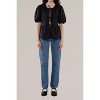 Women's Poplin Tie Front Blouse - nlt - 3 of 3