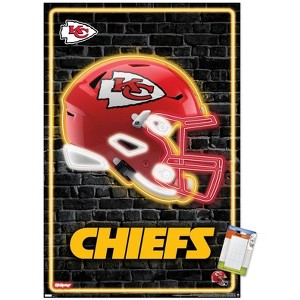 Trends International NFL Kansas City Chiefs - Neon Helmet 23 Unframed Wall Poster Prints - 1 of 4