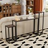 Racxily Narrow Console Table, Industrial Farmhouse Foyer Table for Entrance & Living Room, Brown/Black - 2 of 4