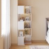 KTMBDW Corner Bookshelf, Modern Corner Bookcase, 5-Tier Tall Corner Shelf Storage Display Rack for Home Office, Living Room, Bedroom, White - 2 of 4