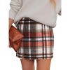 Women's Plaid Mini Skirt - High Waist Bodycon Pencil & A-Line Skirt for Fall/Winter 2025 - 2 of 4