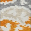 HomeRoots 5' X 8' Orange Beige And Ivory Abstract Washable Indoor Outdoor Area Rug - 4 of 4