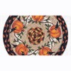 Earth Rugs Pumpkin Crow Printed Round Trivet – 10"x10" Braided Jute Autumn Hot Pad with Primitive Folk Art Harvest Design - 3 of 3
