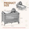 5-in-1 Pack and Play Bedside Sleeper with Bassinet & Diaper Changer, Portable Crib with Toy Arch | Nursery Center for Newborns to Toddlers - 2 of 4