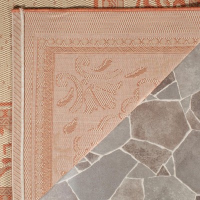 Round Natural Terra Synthetic 9' x 12' Easy-Care Area Rug