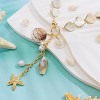 Statement Shell Bib Choker Necklace for Women Chunky Natural Freshwater Shell Conch Starfish Pearl Pendent Costume Collar Beach Necklace - 4 of 4