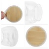 Unique Bargains Pot-Bellied Jar with Bamboo Lid Decorative Jars Wood Color Clear 1 Pc - 4 of 4