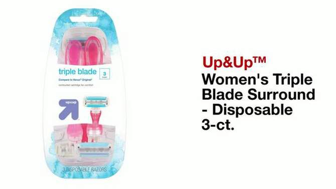 Women&#39;s Triple Blade Surround Disposable 3ct - up &#38; up&#8482;, 2 of 9, play video