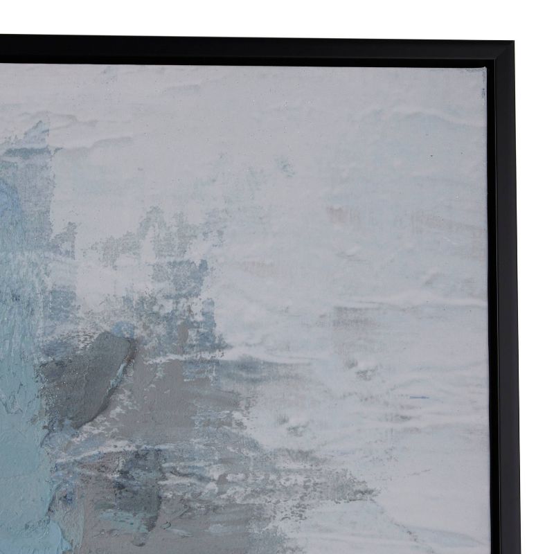 Contemporary Canvas Abstract Framed Wall Art with Black Frame Blue - Olivia &#38; May, 3 of 6