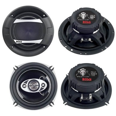 Boss PC65.2C 6.5" 500W 2-Way +2) Boss P55.4C 5.25" 300W 4-Way Car Speakers