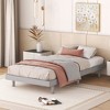 ALEXOUN Floating Wood Profile Platform Bed Frame without Headboard,with Sturdy Slats Support,No Box Spring Needed,Easy to Assemble - 2 of 4