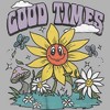 Junior's Lost Gods Good Times Smiley Flowers Oversized T-Shirt - image 2 of 2