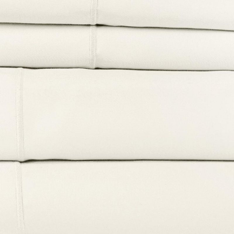 Hotel Concepts 500 Thread Count Sateen Sheet - 4 Piece Set - Ivory, 3 of 5