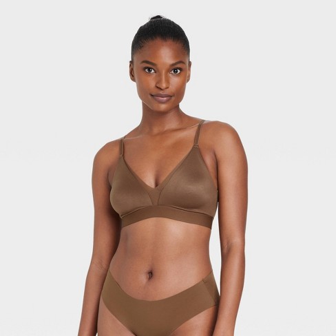 Women's So Soft Unlined Triangle Bralette - Auden™ Cocoa XL