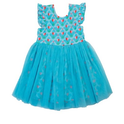 RuffleButts Toddler Girls Flutter Tulle Twirl Dress