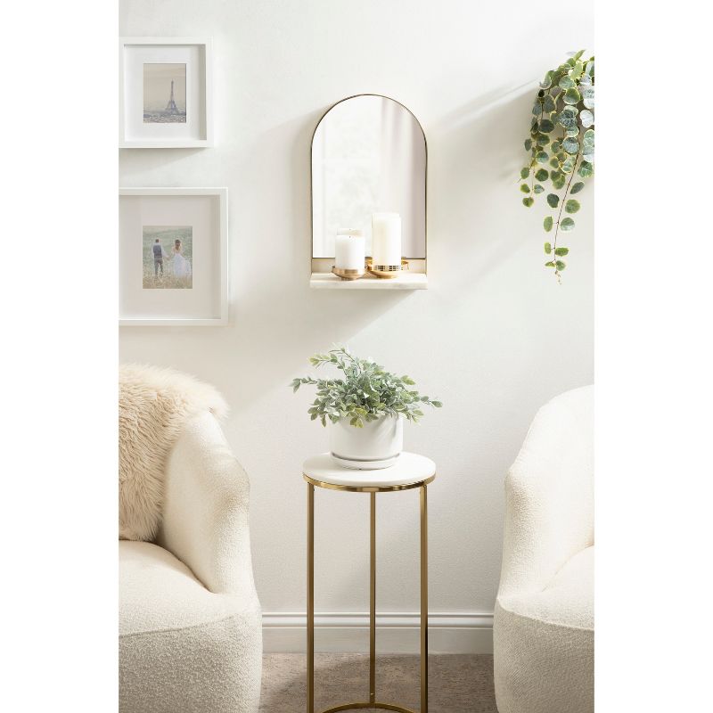12&#34;x20&#34; Chadwin Arch Wall Mirror with Shelf Gold - Kate &#38; Laurel All Things Decor, 5 of 9