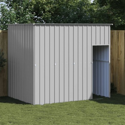 vidaXL Dog House Light grey Galvanized Steel 84.3 x 60.2 x 71.3 in