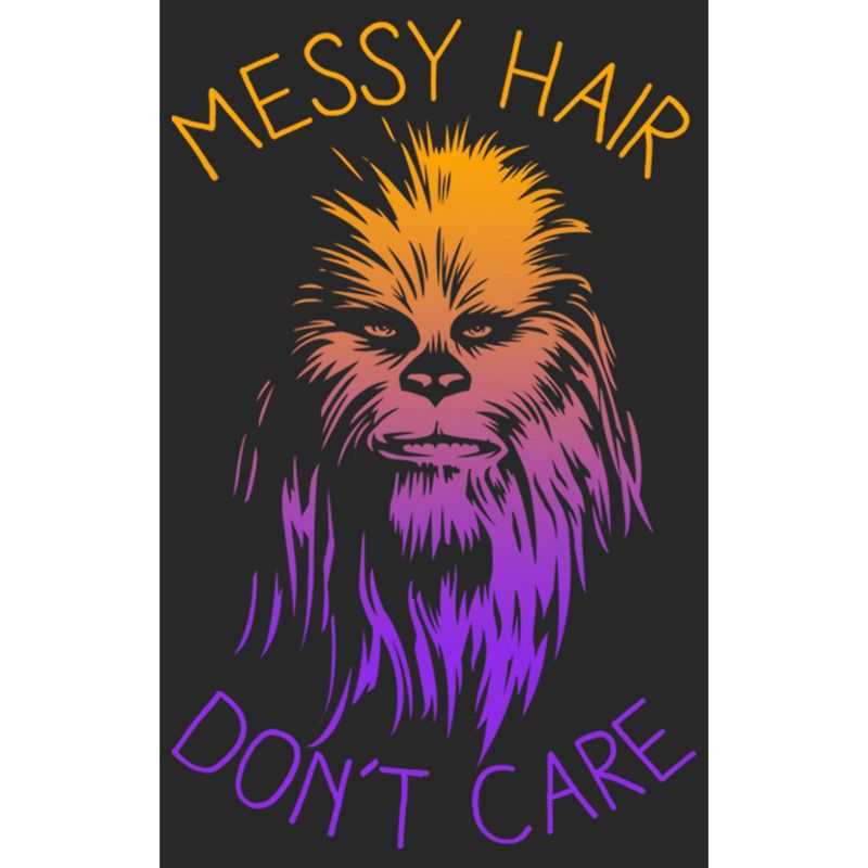 Women's Star Wars Messy Hair Don't Care Chewie T-Shirt, 2 of 4