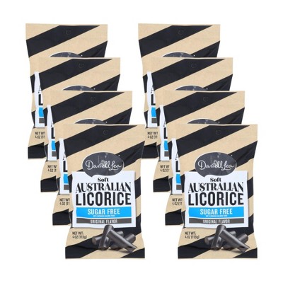 Darrell Lea Original Flavor Sugar Free Soft Australian Licorice - Case of 8/4 oz