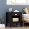NicBex 2-Tier Nightstand Bedside End Table with Drawer Storage Shelf for Bedroom & Living Room - 2 of 4