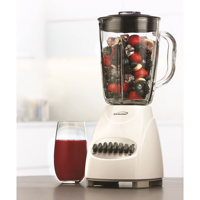 Brentwood 42-Ounce 12-Speed + Pulse Electric Blender with Glass Jar, 3 of 8