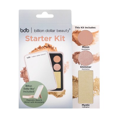 Billion Dollar Beauty Starter Kit Bundle - 1 Refillable Box + 3 Makeup Pans