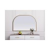 Elegant Lighting Metal Frame Arch Mirror 36x24 Inch in Brass - 4 of 4
