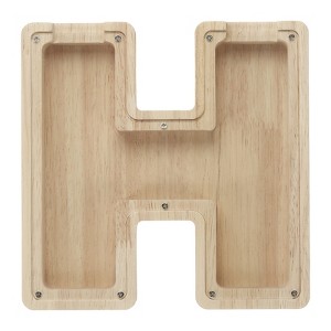 Unique Bargains Wooden Alphabet Money Saving Box Party Decorative Bank - 1 of 4