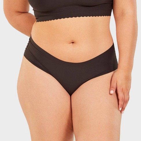 Thinx For All Plus Size period proof bikini shape brief with super  absorbency in black