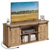VASAGLE TV Stand for TVs up to 65 Inches, Farmhouse Entertainment Center with Sliding Barn Doors, TV Console Table - 2 of 4
