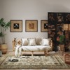 5x7ft Vintage Floral Washable Area Rug, Non-Slip Low Pile Polyester Carpet for Living Room & Bedroom - 4 of 4