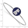 Black Bow Jewelry Sterling Silver Alpha Xi Delta Greek Life Bangle Bracelet 8 Inch - 2 of 3