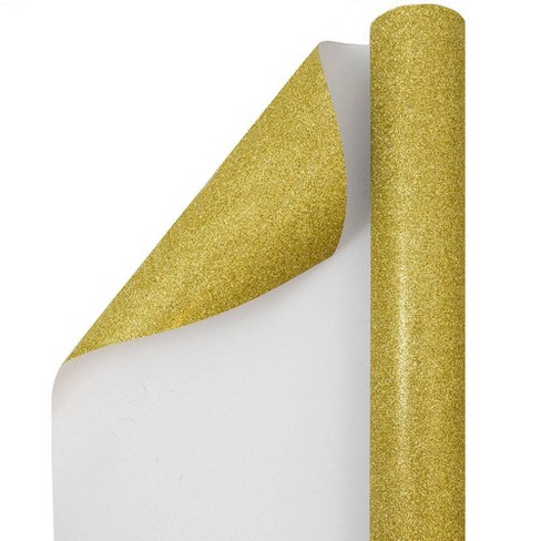Jam Paper Gold Glitter Gift Wrapping Paper Roll - 1 Pack Of 25 Sq. Ft. :  Target
