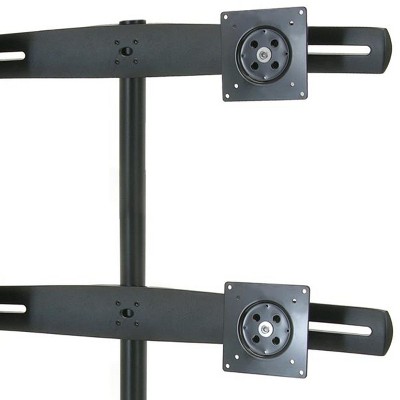 Ergotron Black Steel Quad Monitor Desk Stand
