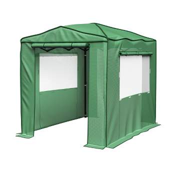 Home-Complete 8ft x 6ft Pop Up Greenhouse, Green