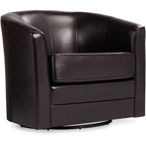 Studio 55d keller bonded leather swivel club chair clearance