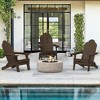 Arceso Folding Adirondack Chair,  15 Inch HDPS Fire Pit Patio Chairs Weather Resistant, Modern Plastic Outdoor Chairs with Cup Holder - 3 of 4