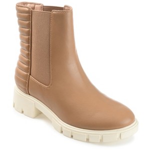 Journee Collection Womens Tatiana Round Toe Block Heel Chelsea Booties - 1 of 4