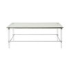 GDFStudio Bayor Modern Tempered Glass Rectangular Coffee Table, Clear/Silver - 2 of 4