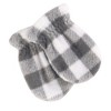 Hudson Baby Infant and Toddler Fleece Trapper Hat and Mitten 2pc Set, Charcoal White Plaid - 2 of 3