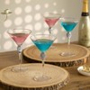 Dinewares Clear Stem Crystal Martini Glasses with Rim and Diamond-like Rhinestones, Elegant 10oz Glassware Set for Cosmopolitan, Vodka - 4 of 4