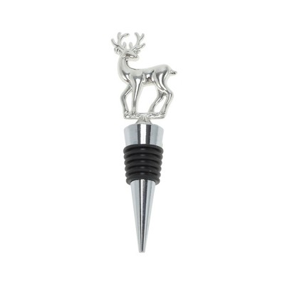 Unique Bargains Christmas Animal Bottle Stopper Zinc Alloy Aluminum Alloy TPR 4.49"x1.38"x0.79" 1 Pc