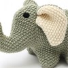 100% Handmade Cotton Knitted Soft Green Elephant Plush Toy/Soft Toy - 3 of 4