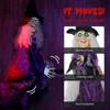 SEVOBAL 3FT Halloween Standing Decoration Activated Sound and Sway Durable Synthetic Weather-Resistant Neighborhood Highlights, Purple, 48"*15"*15" - 4 of 4